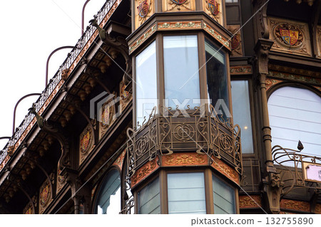 Facade of the Old England department store, now the Musical Instruments Museum MIM, Brussels, Belgium 132755890