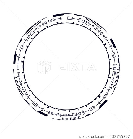 Futuristic circle frame design concept for modern projects Futuristic circle frame design concept for modern projects 132755897