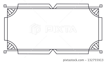 Elegant geometric frame design for invitations and cards 132755913