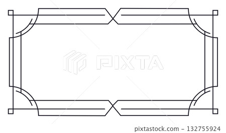 Geometric decorative frame design for elegant borders Geometric decorative frame design for elegant borders 132755924