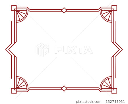 Elegant geometric frame design for artistic projects 132755931