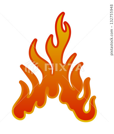 Vibrant fire flame design for creative projects 132755948
