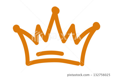 Royalty concept: simple hand drawn crown illustration 132756025