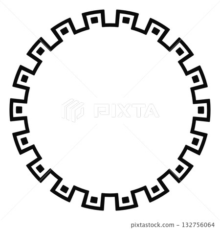 African tribal circle design for cultural art projects 132756064