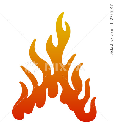 Vibrant flames symbolizing energy and heat 132756147