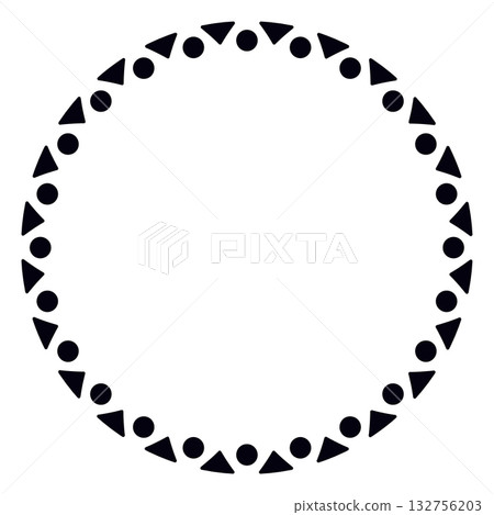 African tribal circular frame design for art projects 132756203