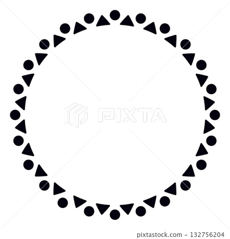African tribal pattern circle design for creative framing 132756204
