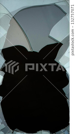 Kyiv, Ukraine, October 13, 2025: Broken window glass of a high-rise building Kyiv, Ukraine, October 13, 2025: Broken window glass of a high-rise building 132757071