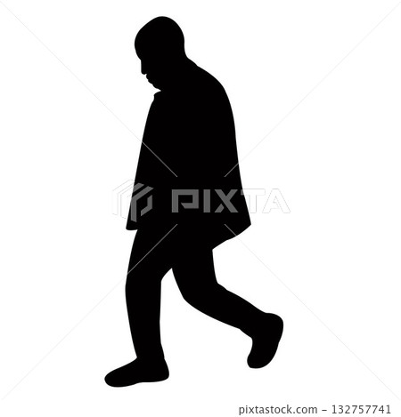 a man walking body silhouette vector a man walking body silhouette vector 132757741