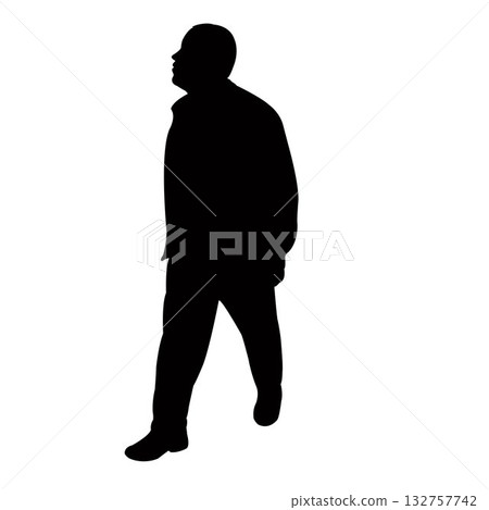 a man walking body silhouette vector a man walking body silhouette vector 132757742