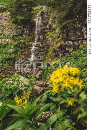Tri Kladenca Waterfall within Balkan Mountains Tri Kladenca Waterfall within Balkan Mountains 132758171