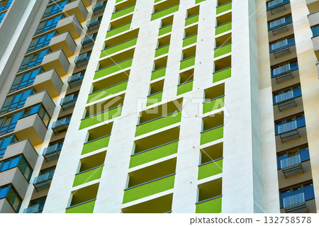 Housing development.Multi story new building 132758578