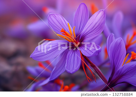 After autumn blooming purple saffron with collection harvest flower AI Generative After autumn blooming purple saffron with collection harvest flower AI Generative 132758884