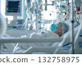 During intensive care in an intensive care unit ICU patient was in comatose state AI Generative 132758975