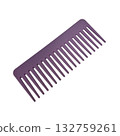 Hair comb fashion accessory closeup, new elegant clean isolated object cut out with clipping path, soft selective focus 132759261