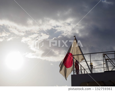 Ships moored at Kobe's new pier 132759361