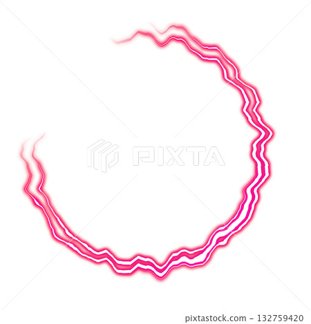 透明背景上的紅色電弧環 132759420