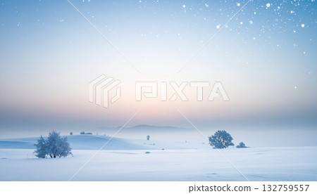 A cinematic tone of winter sky blue to neutral gray with subtle white light. 132759557