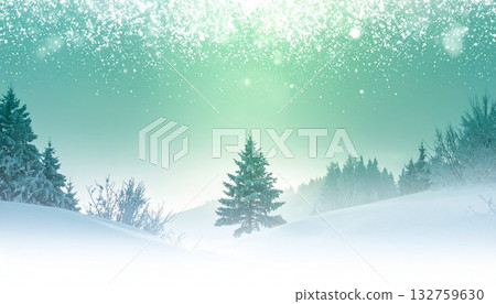 這款從霜綠色融化成白色的精緻閃光粉，營造出北歐冬季的優雅氛圍。 132759630