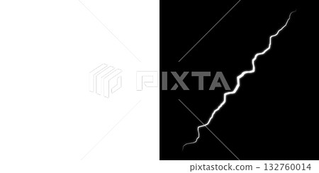 透明和黑色背景的閃電效果 132760014
