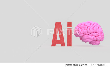 The Ai and Brain for Technology concept 3d Rendering. 132760019