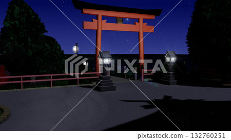 "Night Shrine" can be used as a background for animation 132760251