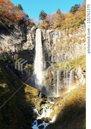 Autumn in Oku-Nikko: Rainbow and Kegon Falls, Autumn Foliage Scenery Autumn in Oku-Nikko: Rainbow and Kegon Falls, Autumn Foliage Scenery 132761370