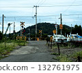 鄉村鐵路與一艘船的交叉路口 鄉村鐵路與一艘船的交叉路口 132761975