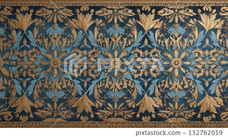 奢華設計,飾以金色和藍色幾何圖案 奢華設計,飾以金色和藍色幾何圖案 132762059