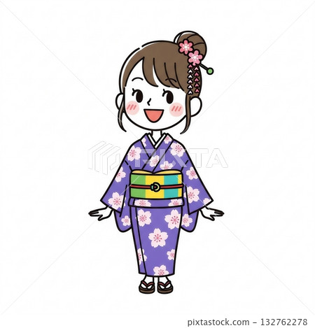穿著和服的女孩簡筆畫 8 穿著和服的女孩簡筆畫 8 132762278