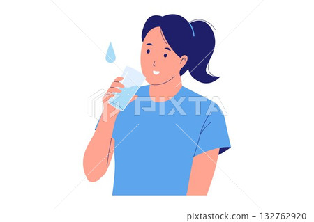 Illustration of Drink Water and Hydration Illustration of Drink Water and Hydration 132762920
