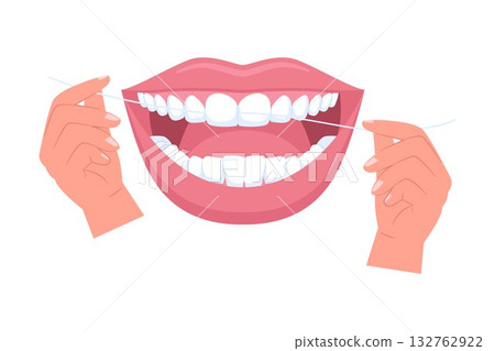 Flossing Teeth and Interdental Cleaning Flossing Teeth and Interdental Cleaning 132762922