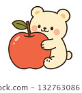Bear with an apple 132763086