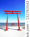 Scenery of the Ariake Sea: The underwater torii gate of Ouo Shrine 132763542