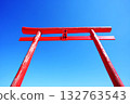 Scenery of the Ariake Sea: The underwater torii gate of Ouo Shrine 132763543