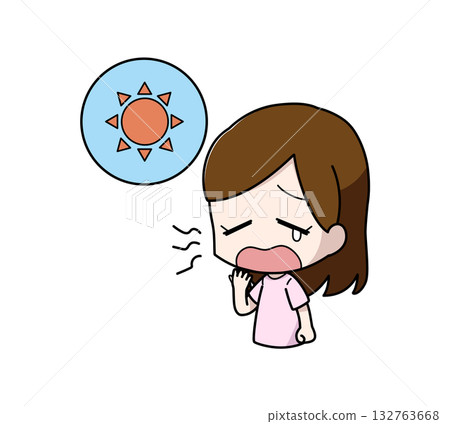 白天感到困倦的女性插圖 132763668