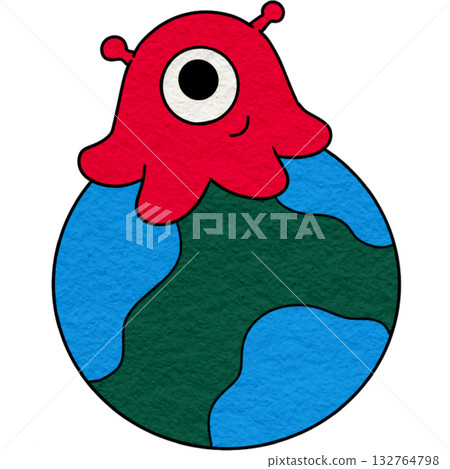 cute monster cartoon design 132764798