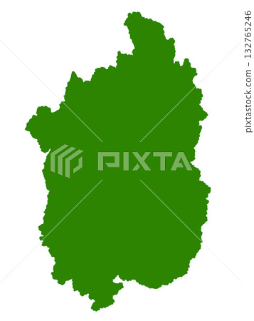 Map of Shiga Prefecture (Green) 132765246