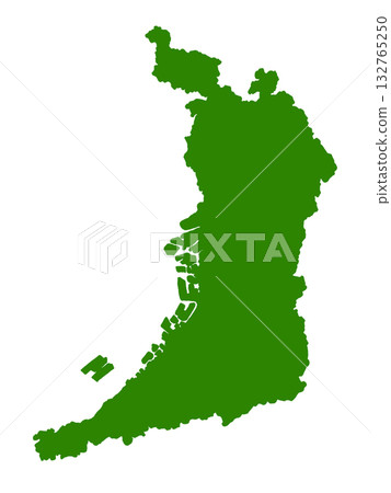 Map of Osaka Prefecture (Green) Map of Osaka Prefecture (Green) 132765250