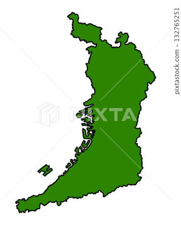 Map of Osaka Prefecture (green border) Map of Osaka Prefecture (green border) 132765251