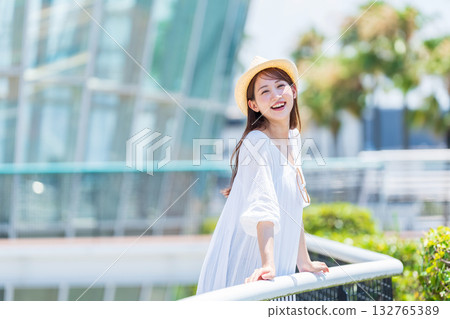 A young woman who enjoys traveling 132765389