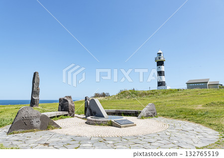 Nyudozaki Lighthouse and 40°N Monument, Oga City, Akita Prefecture 132765519