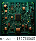 an AI Image Generator, High-Tech Electronic Circuit Board 132766085