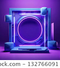 an AI Image Generator, Modern Neon Art Installation Featuring Purple 132766091