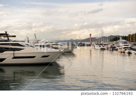 Sailing Vessels at Rest on the Water's Edge Sailing Vessels at Rest on the Water's Edge 132766193