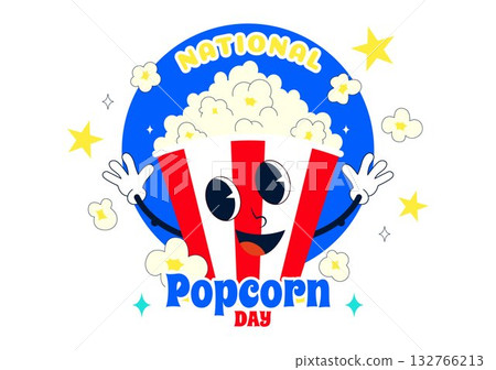 National Popcorn Day Vector Illustration On January 19 Featuring A Big Box Of Popcorn For Enjoying Movies In A Flat Style Cartoon Background National Popcorn Day Vector Illustration On January 19 Featuring A Big Box Of Popcorn For Enjoying Movies In A Flat Style Cartoon Background 132766213