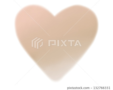 Watercolor heart mark, pale pink beige gradation color Watercolor heart mark, pale pink beige gradation color 132766331