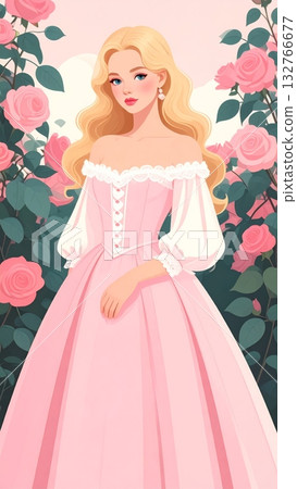 Victorian Princess Dress vintage art 132766677