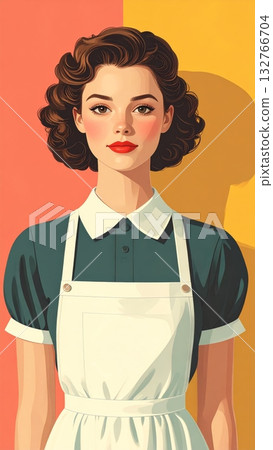 1980s Housewife vintage art 132766704