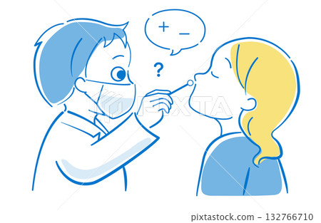 成年女性接受鼻流感檢測 成年女性接受鼻流感檢測 132766710